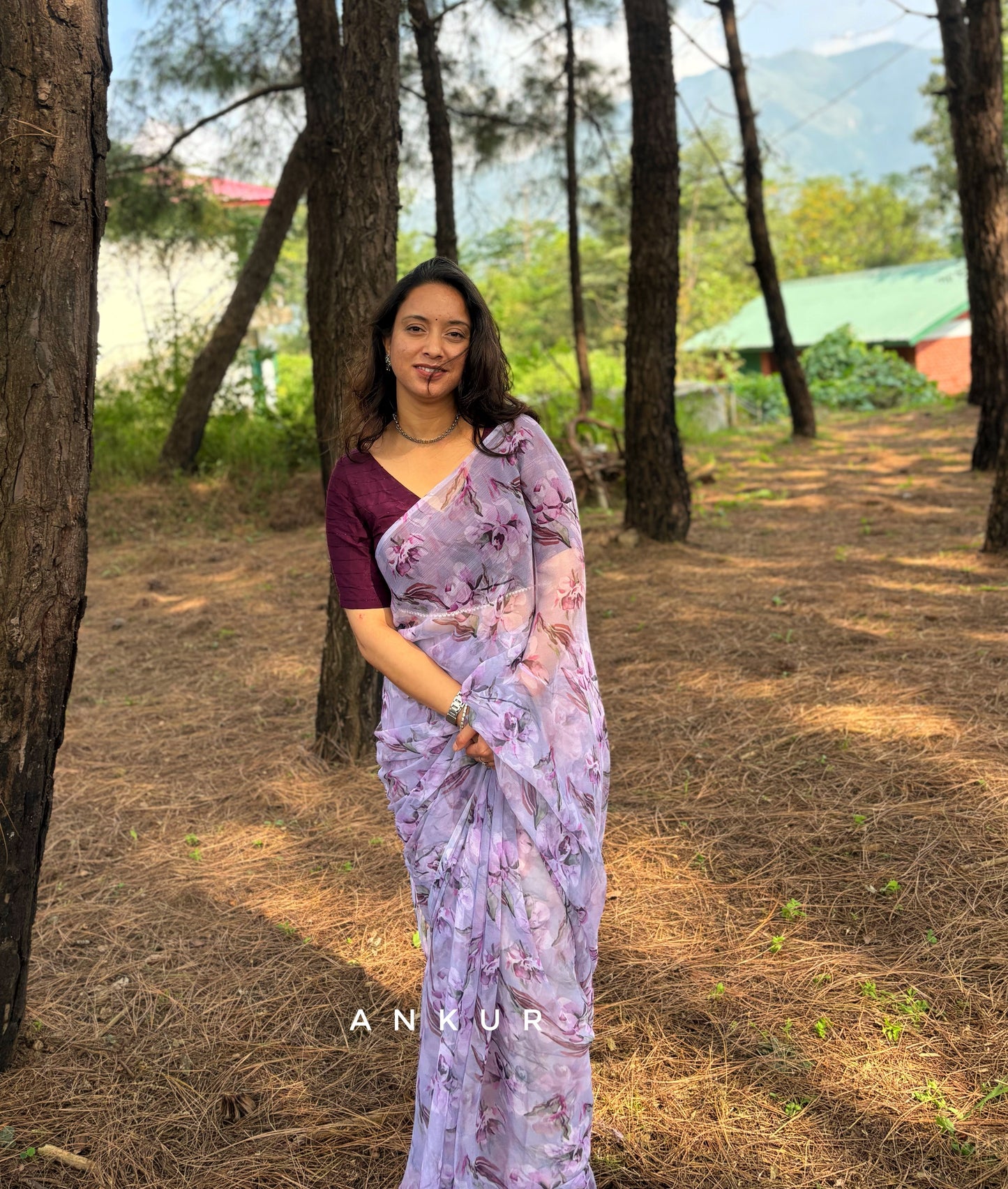 Purple Twilight Vintage Isha Chiffon