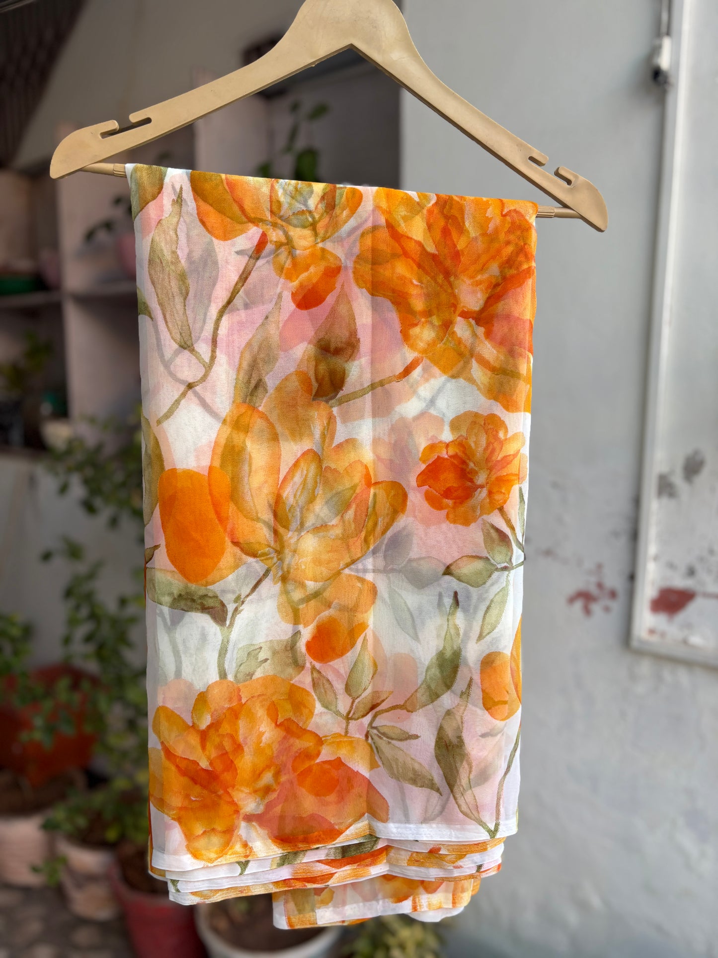 Natural Orange Forest Flower Print