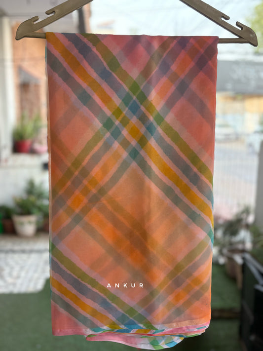 Pink with Peach Lehriya