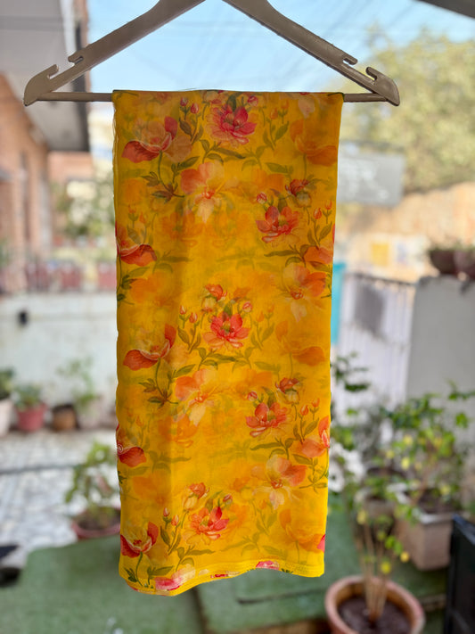 Blush Yellow Flower Print