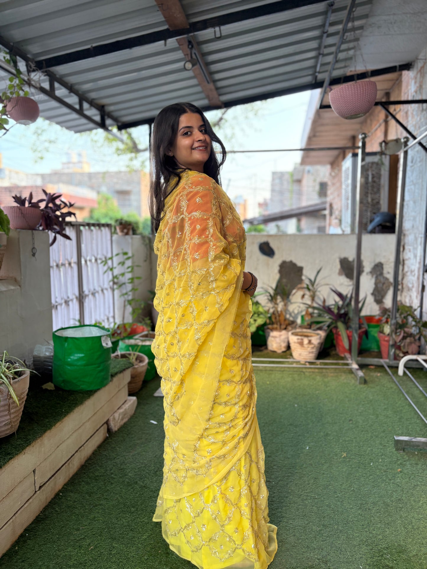 Lemon Yellow Single Shade Yamini