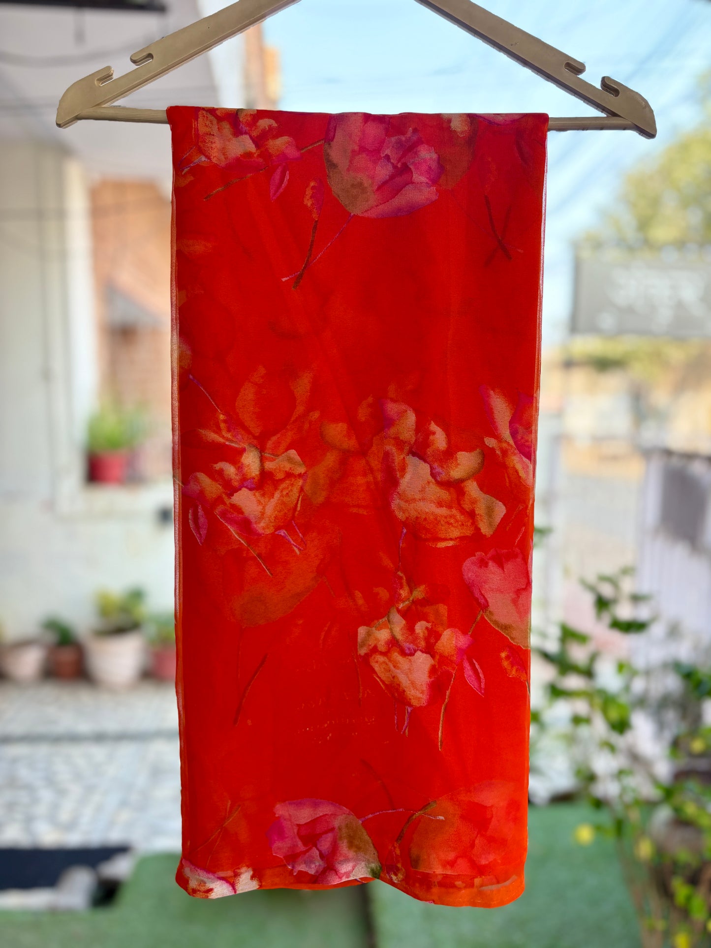 Orange new art Flower Print