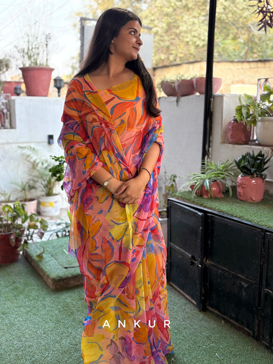 Modern Art Design Six Flower Print