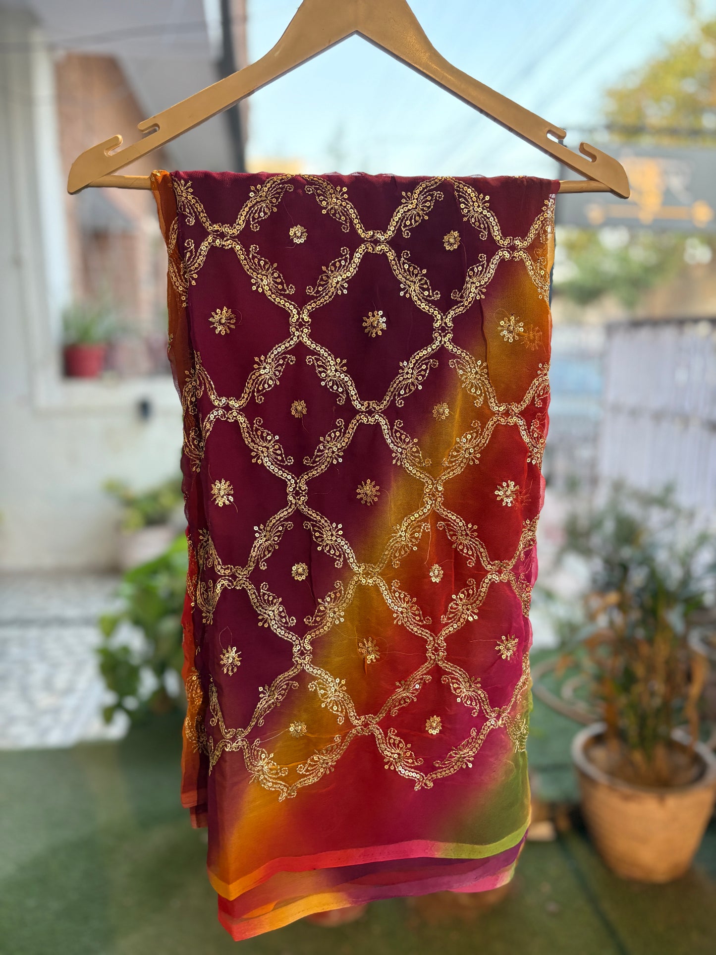 Wine tone multi Shade Yamini
