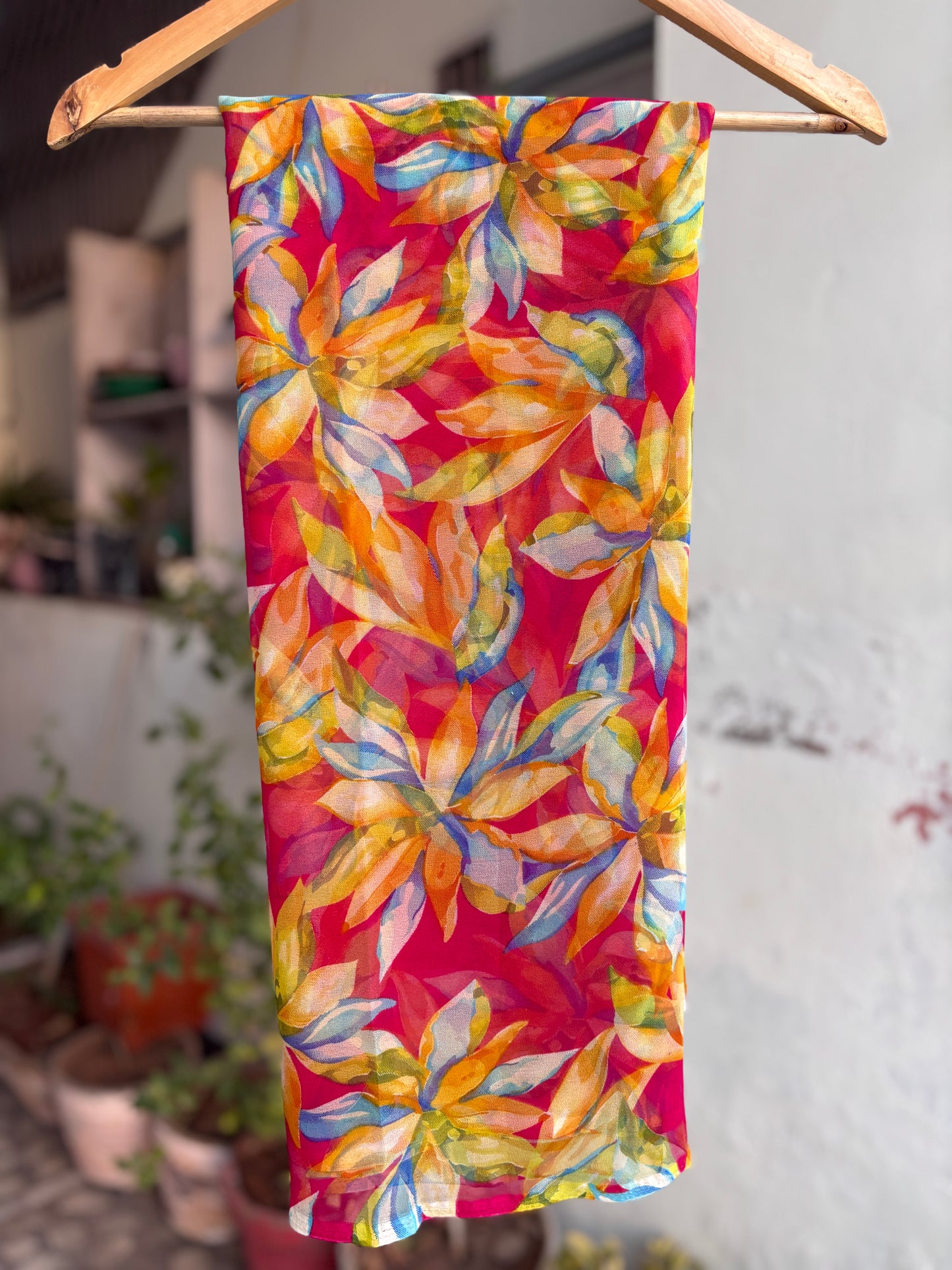Hot pink multi Flower Print