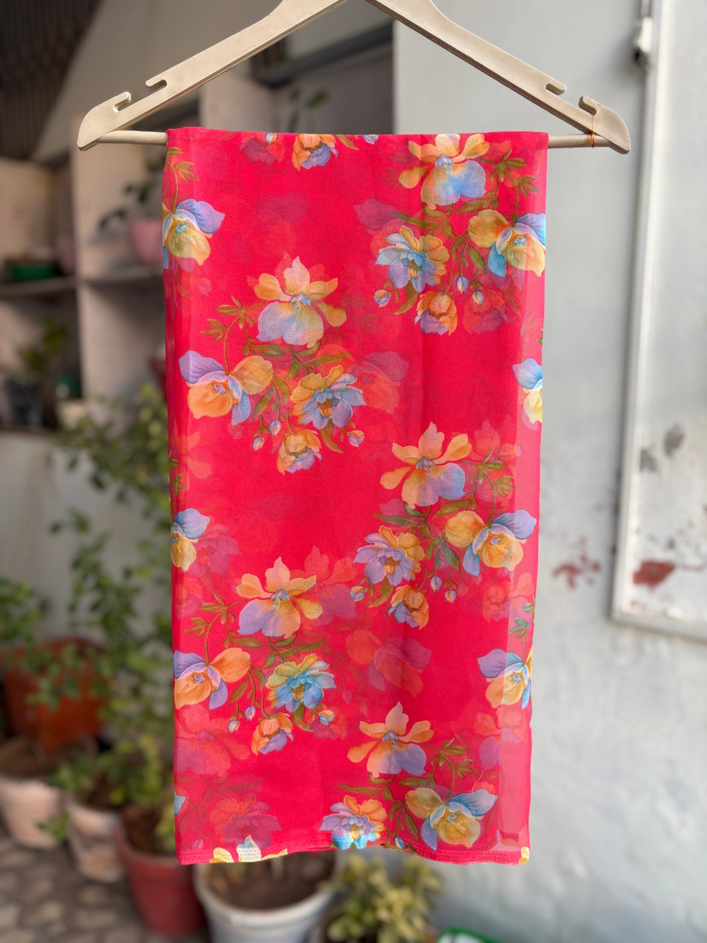 Blush Crimson Flower Print