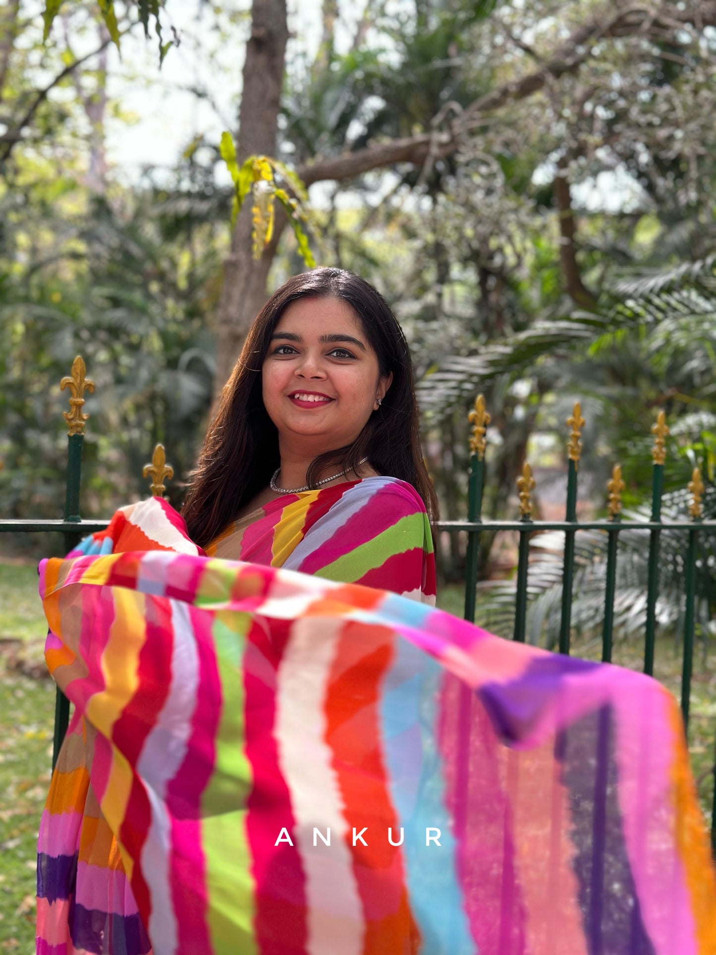 Multi colour Lehriya latika