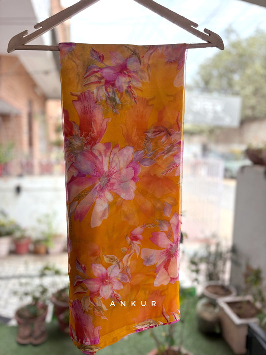 Double shaded Yellow Flower Print