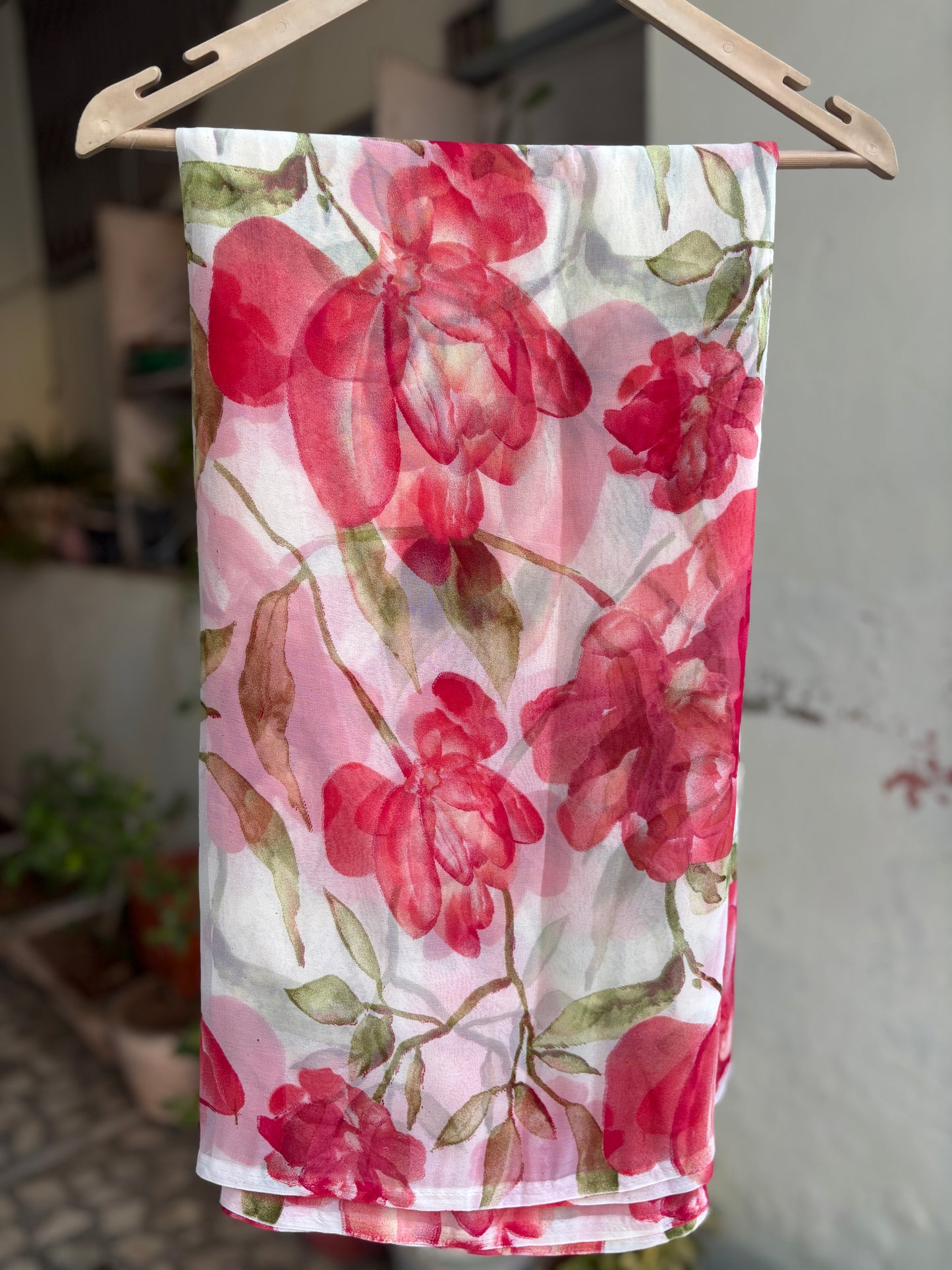 Cherry Red Forest Flower Print