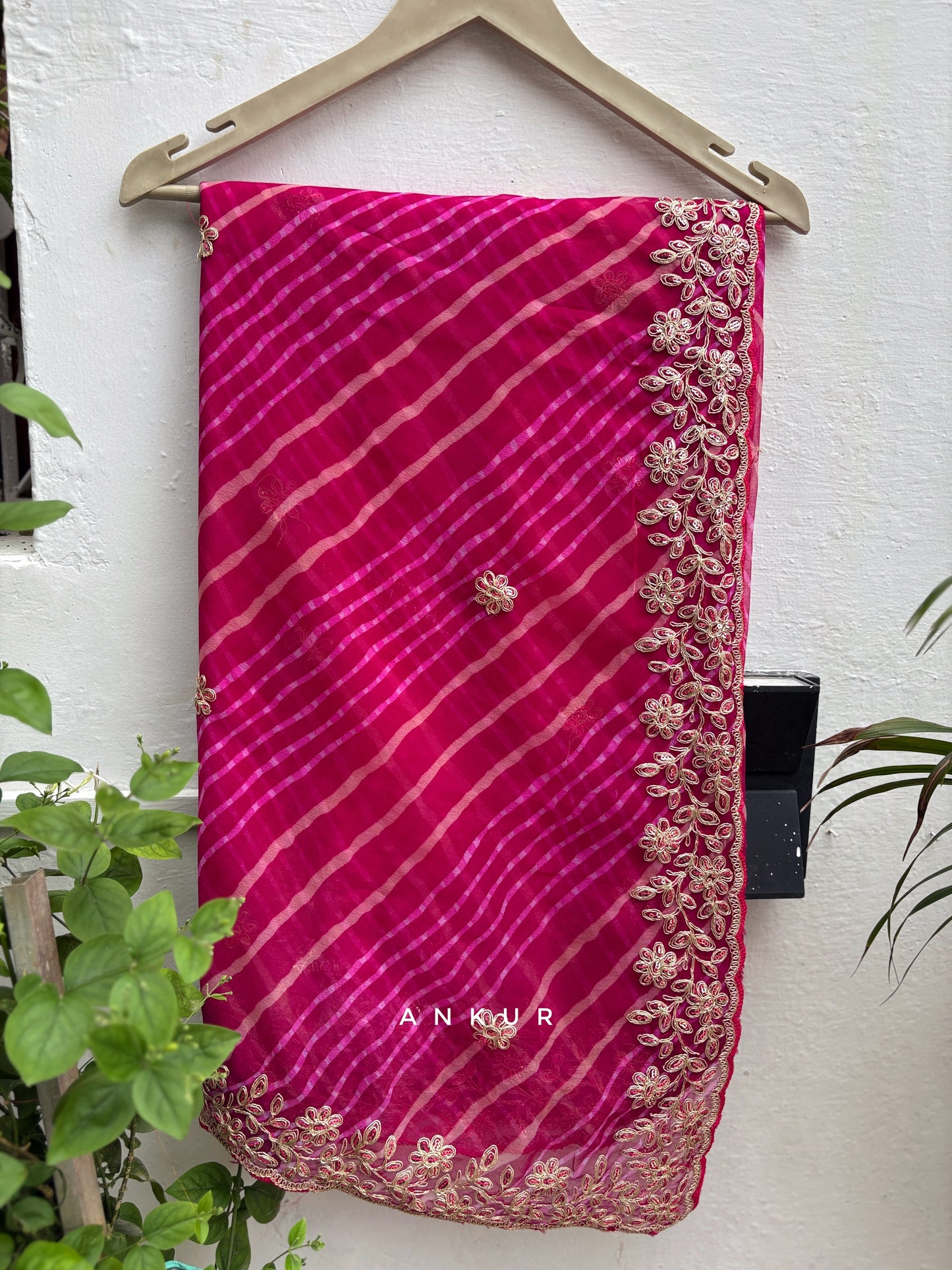Raspberry Pink Marwar Nagina Work