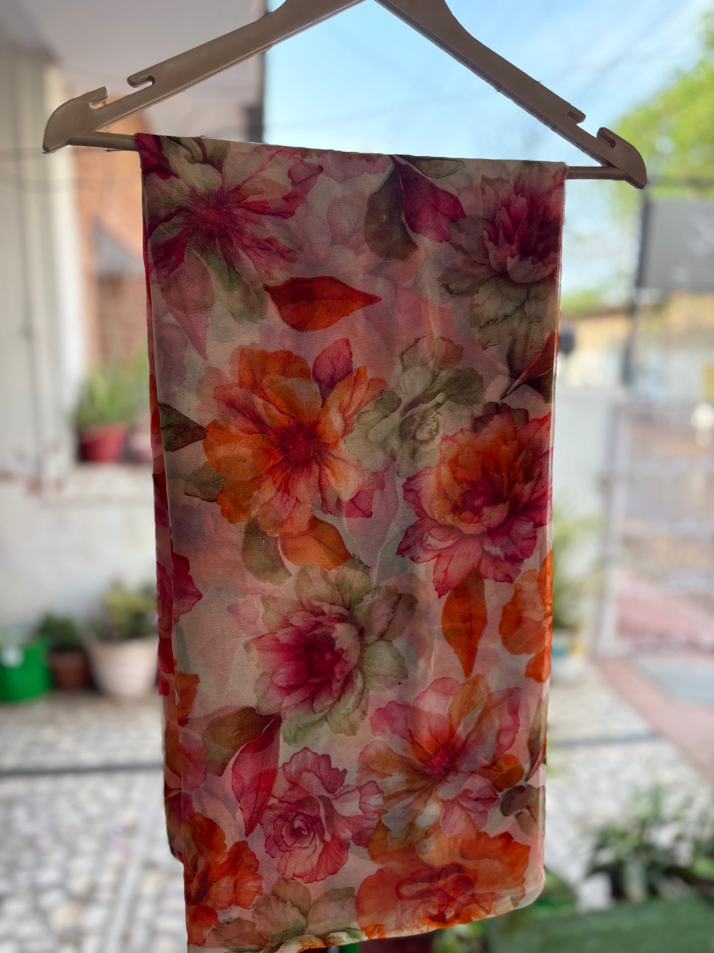Red orange Tunerose Flower Print