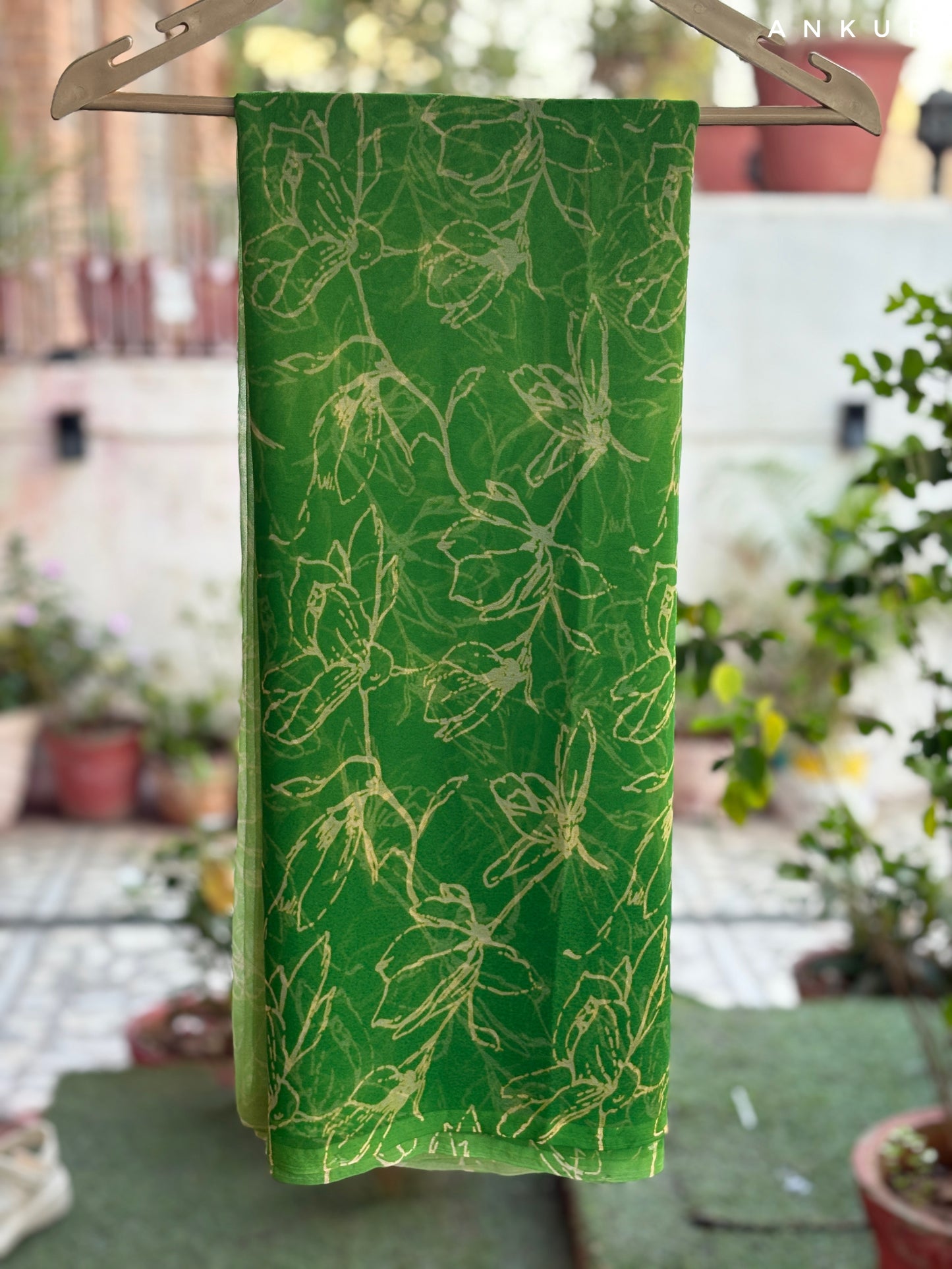 Forest Green Double Shaded Rajwadi