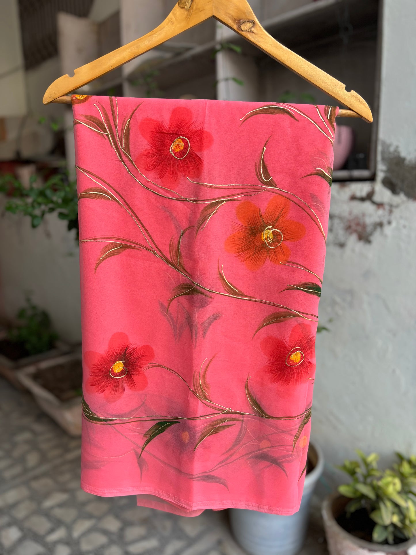 Carrot Pink Brush Paint