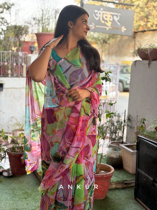 Modern Art Design Four Flower Print