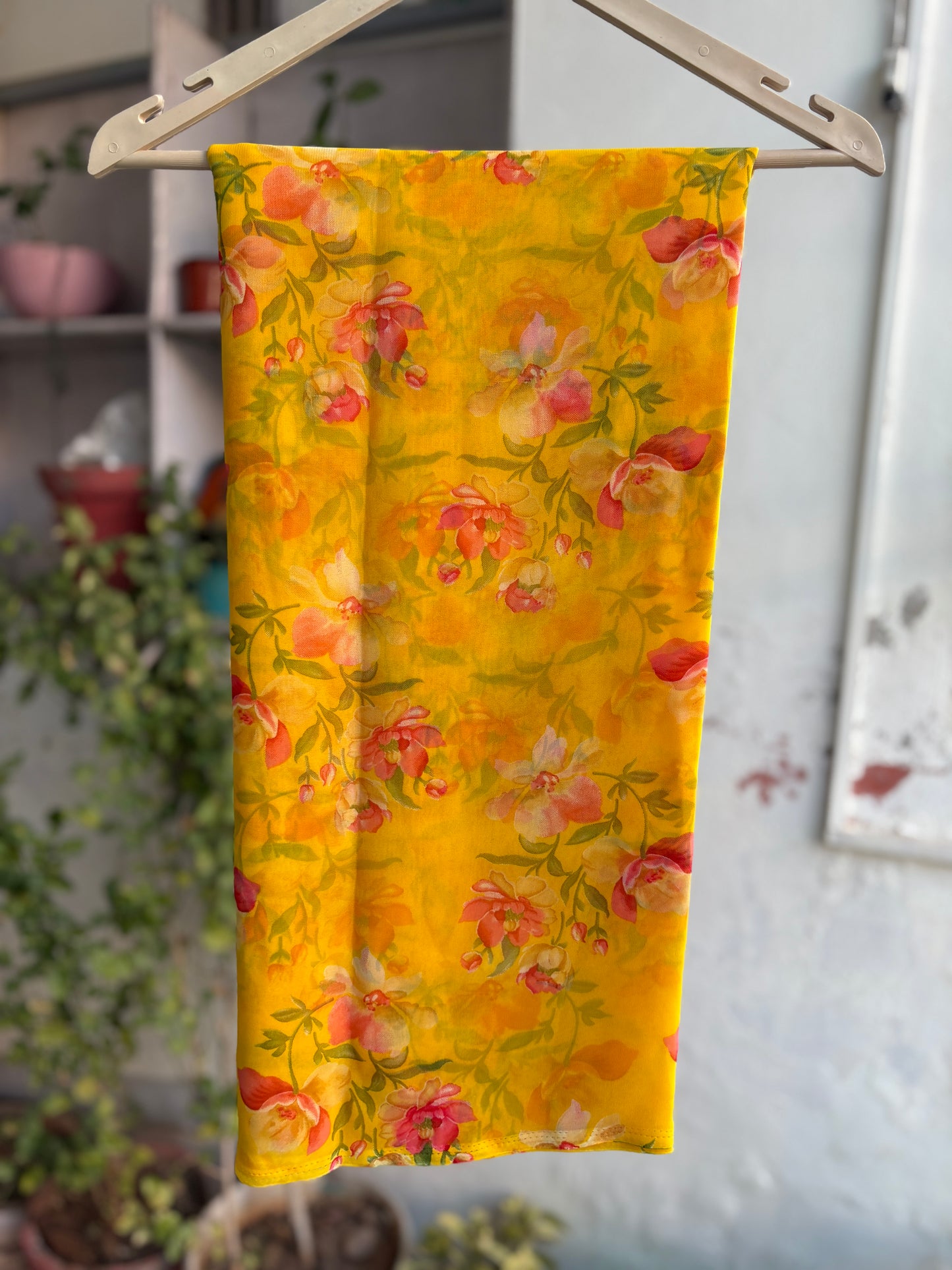 Blush Yellow Flower Print