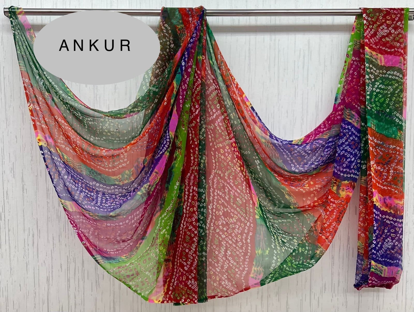 Pachrangi Bandhej Saree