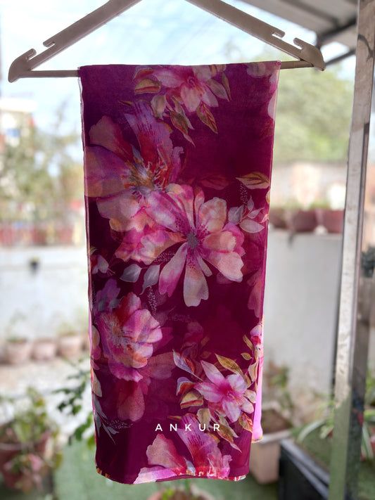 Double shaded Wine Flower Print