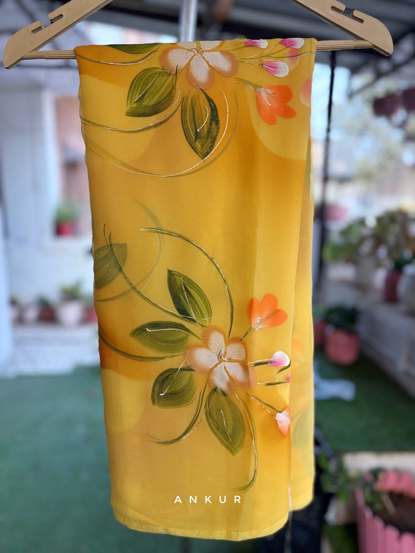 Sun Yellow Flower Brush Paint