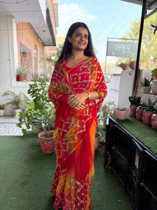 Red tone multi Shade Yamini