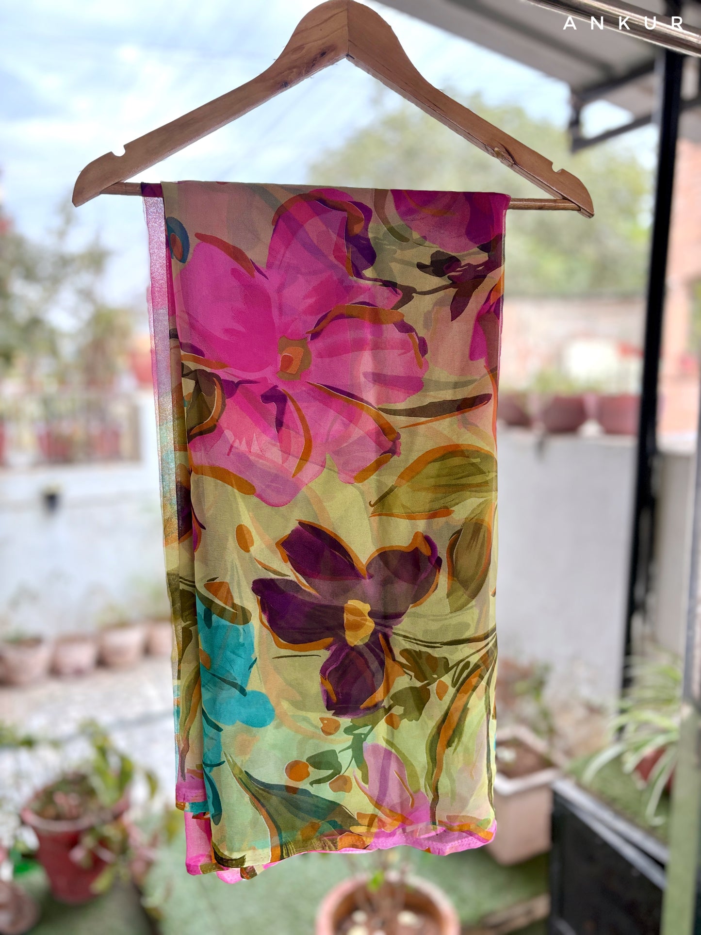 Modern Art Design Five Flower Print