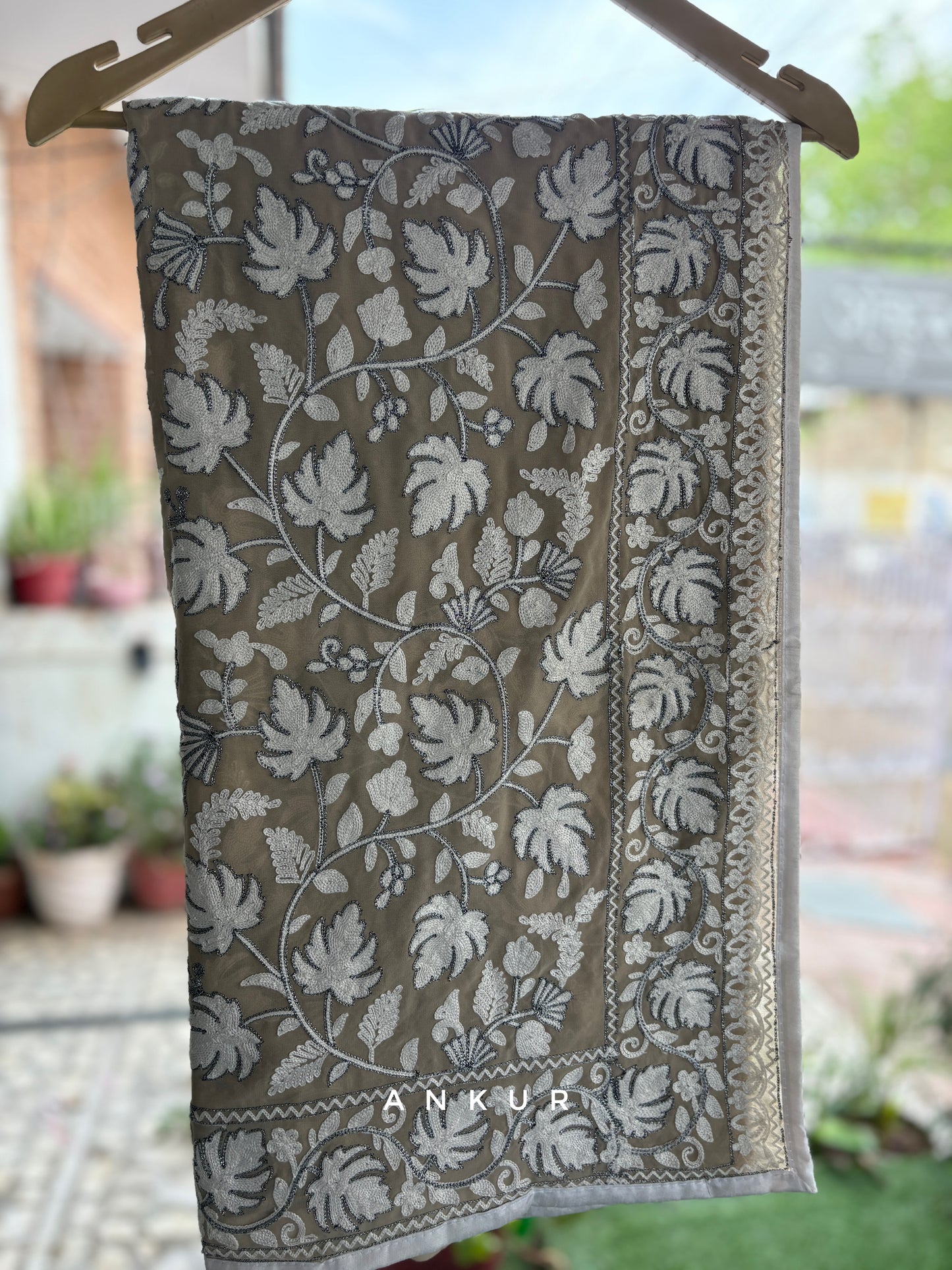 Copper Gold Kashmiri Ari work
