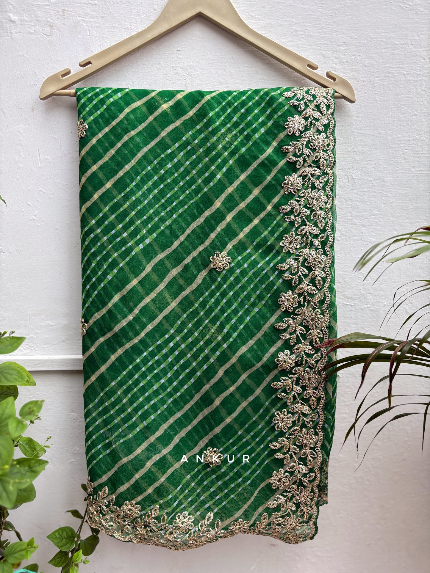 Emerald Green Marwar Nagina Work