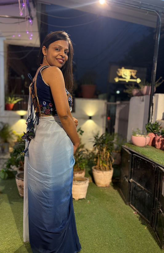The Moon Light Shaded saree