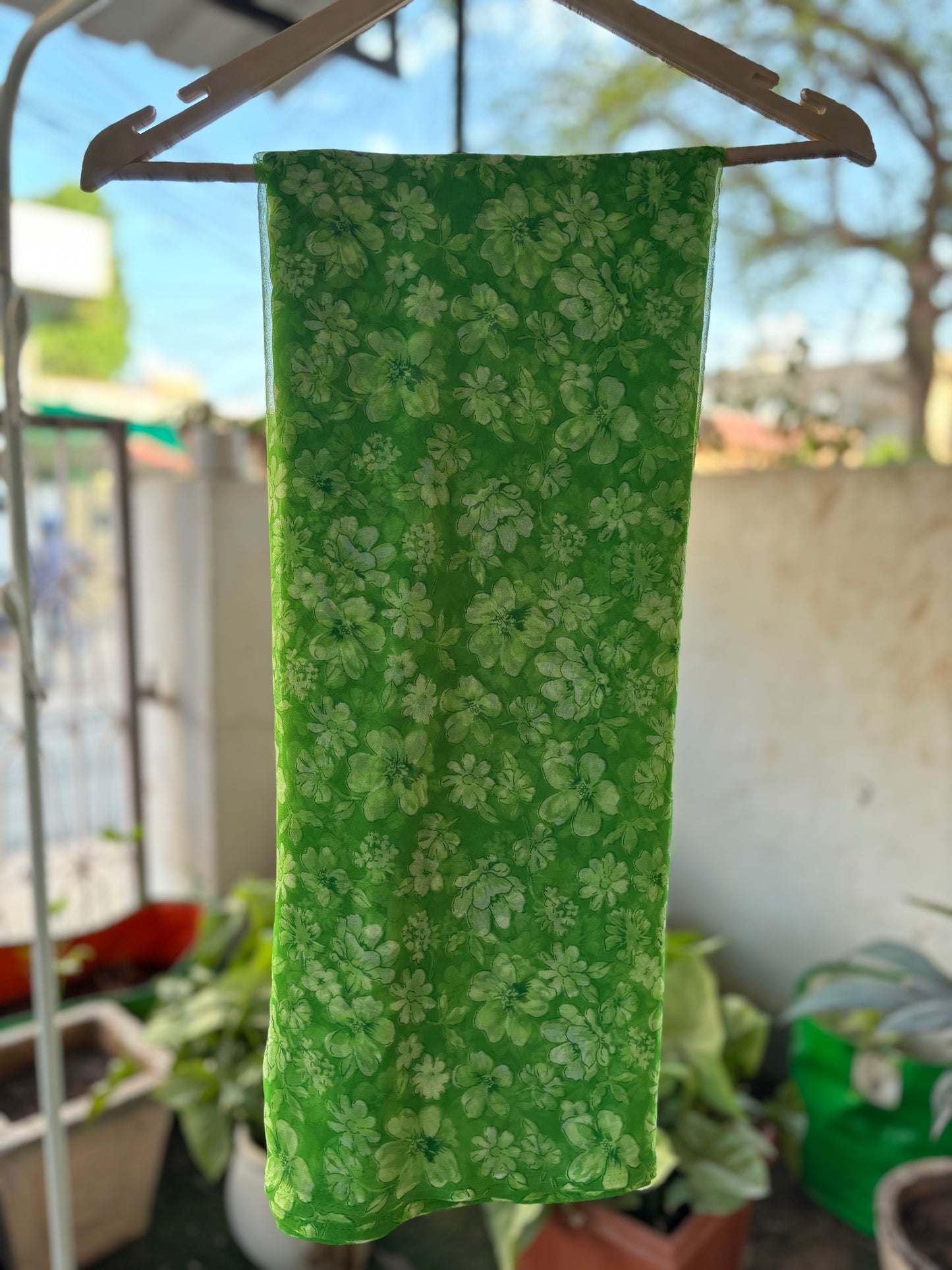 Green tiddly Flower Print