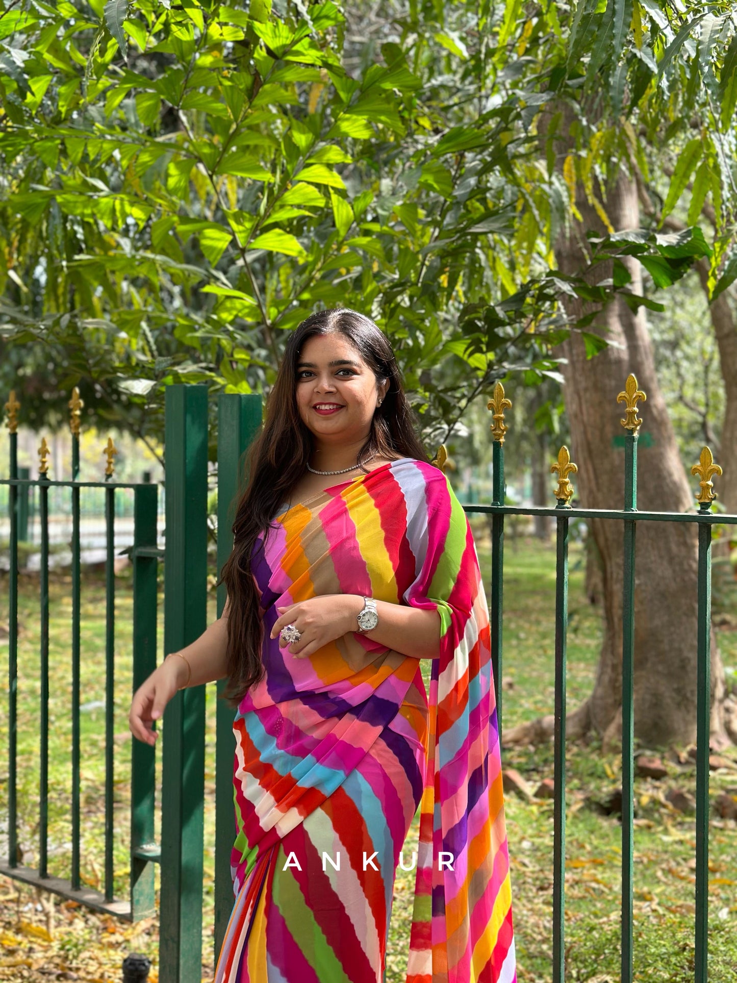 Multi colour Lehriya latika