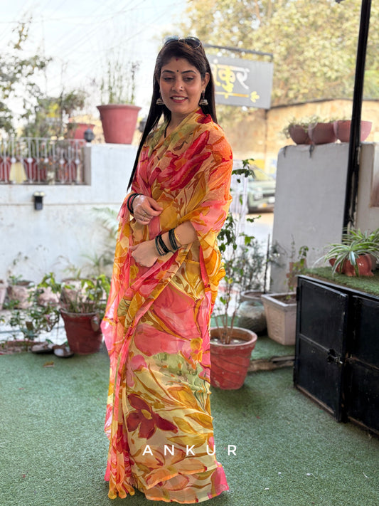 Modern Art Design two Flower Print