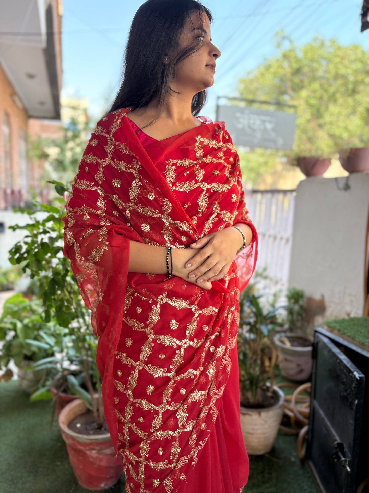 Red Single Shade Yamini