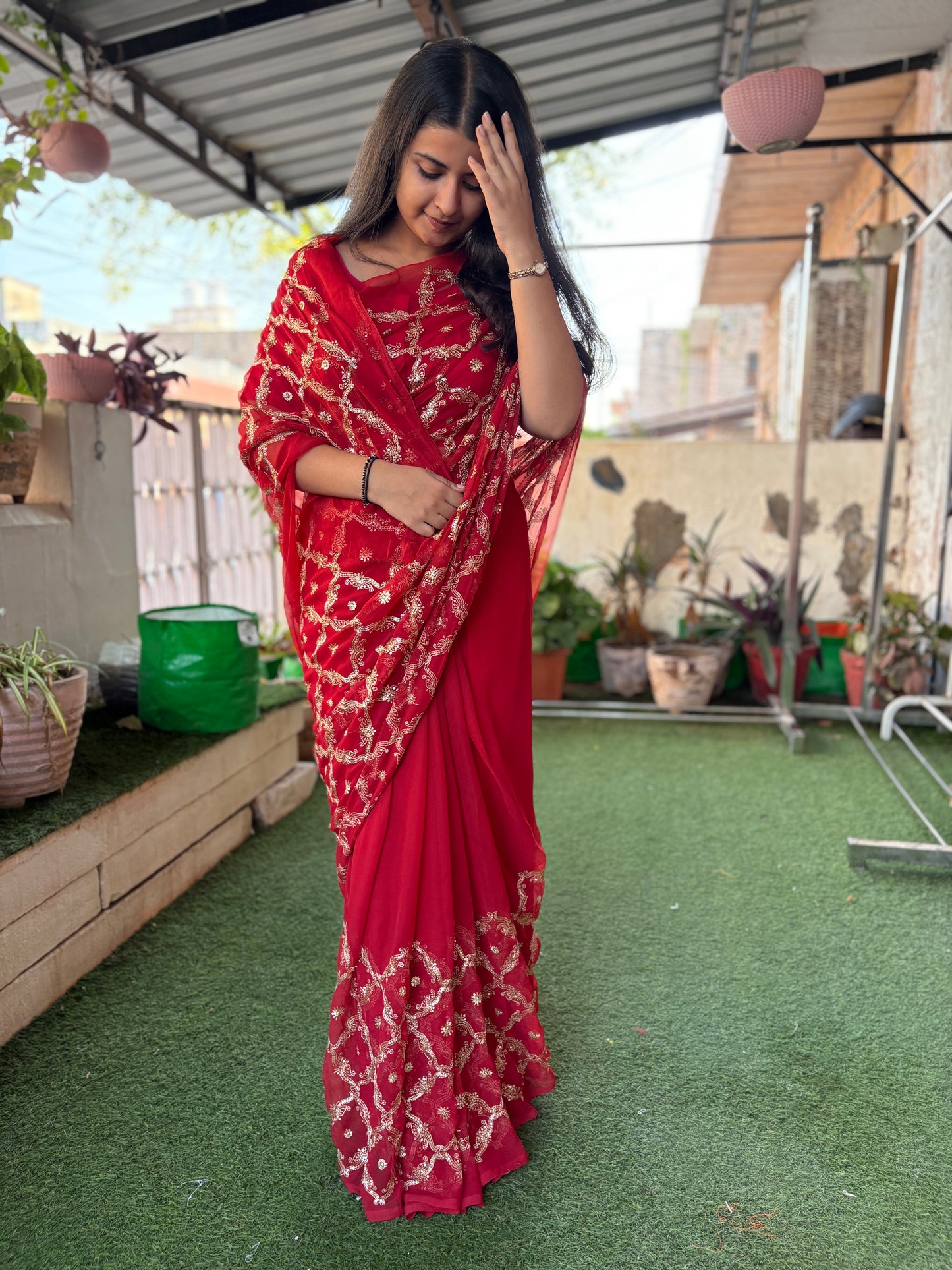 Red Single Shade Yamini