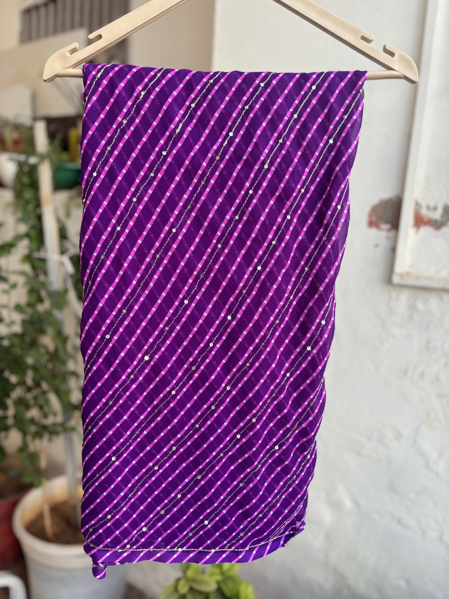 Purple Mothda with ZARI WORK