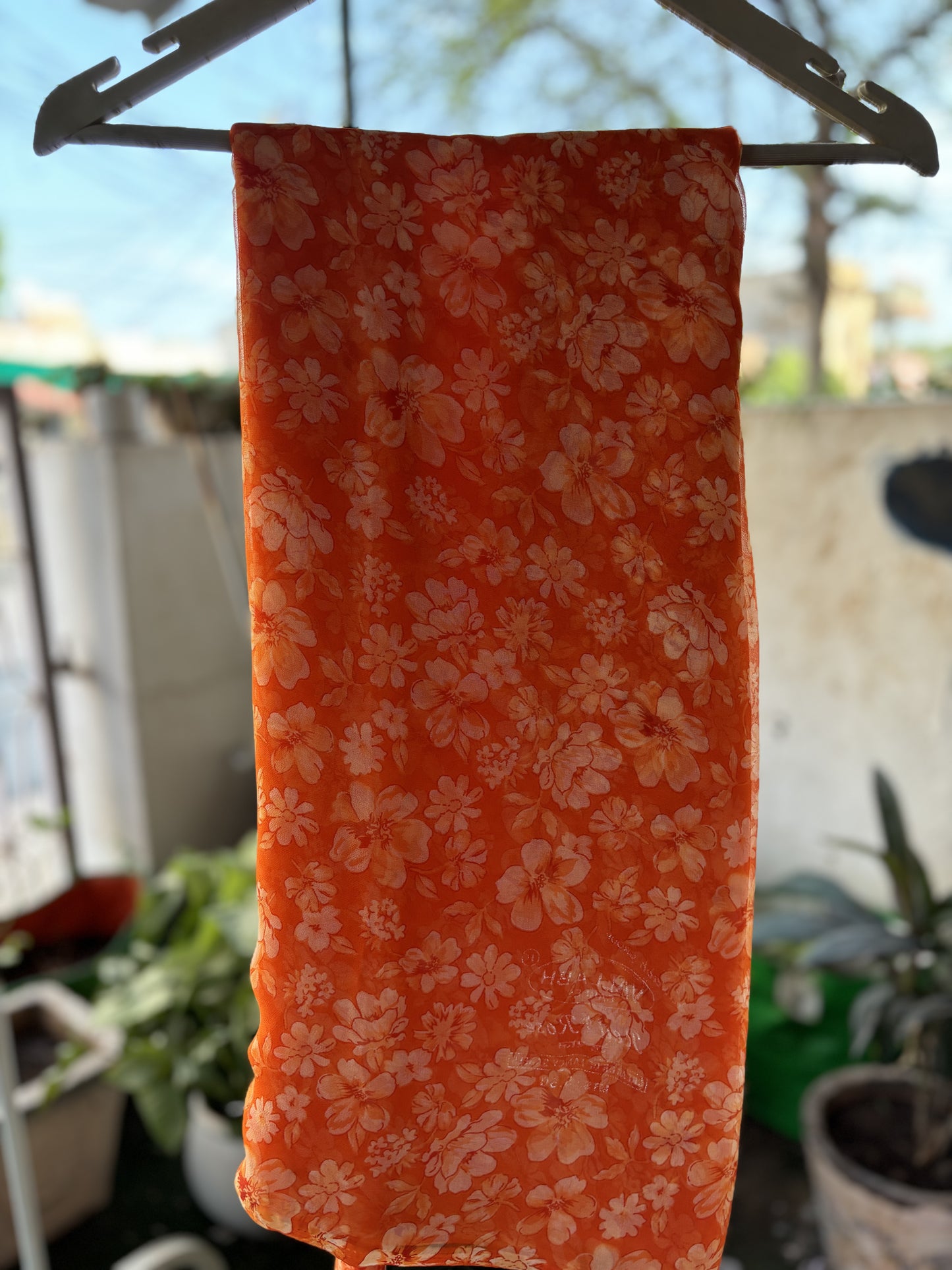 Orange tiddly Flower Print