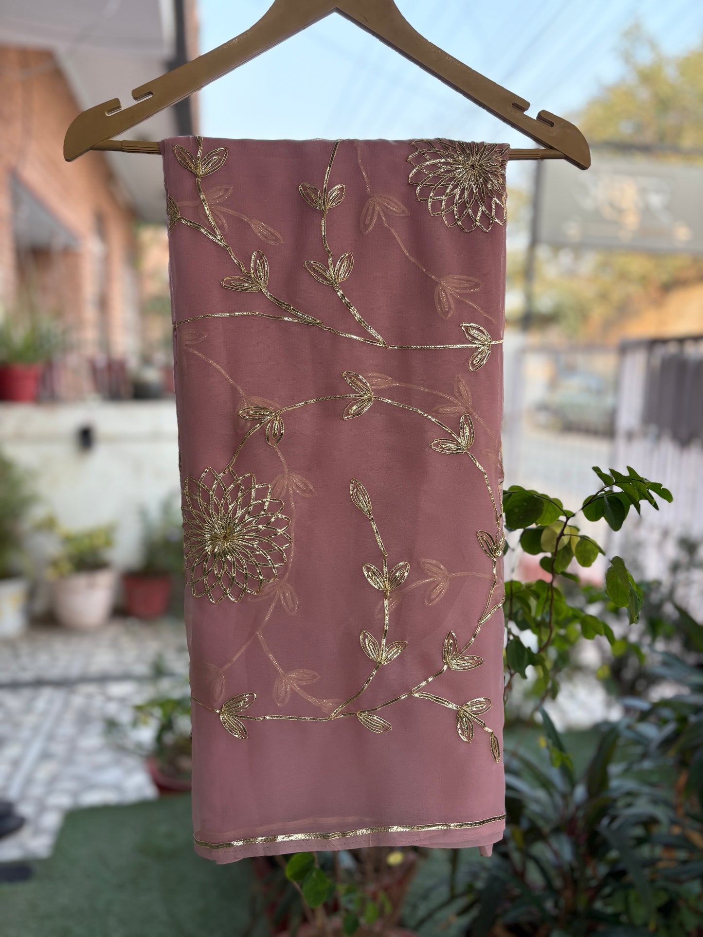 Lavender Pink in Jaal work Anvi