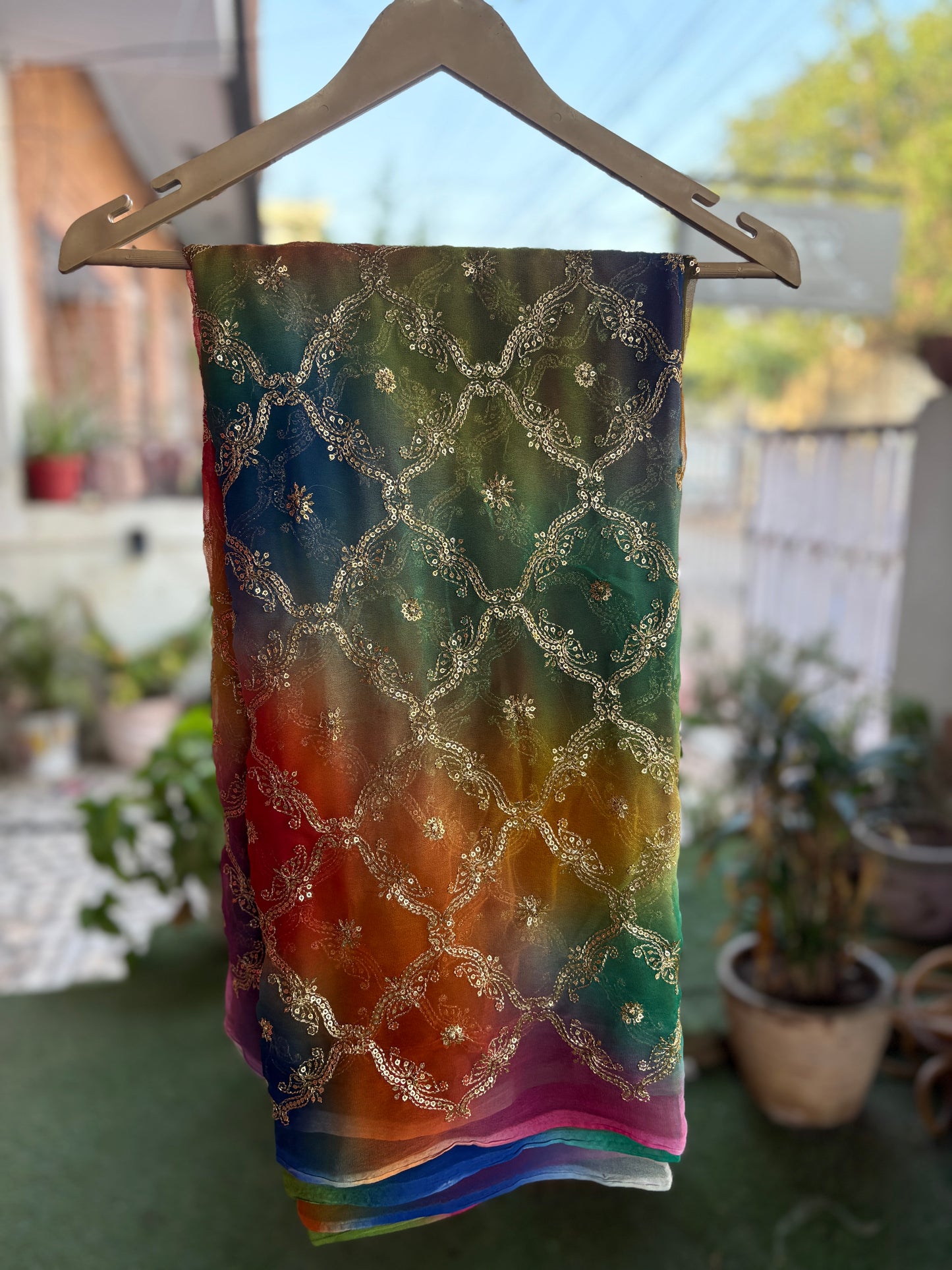 Peacock tone multi Shade Yamini