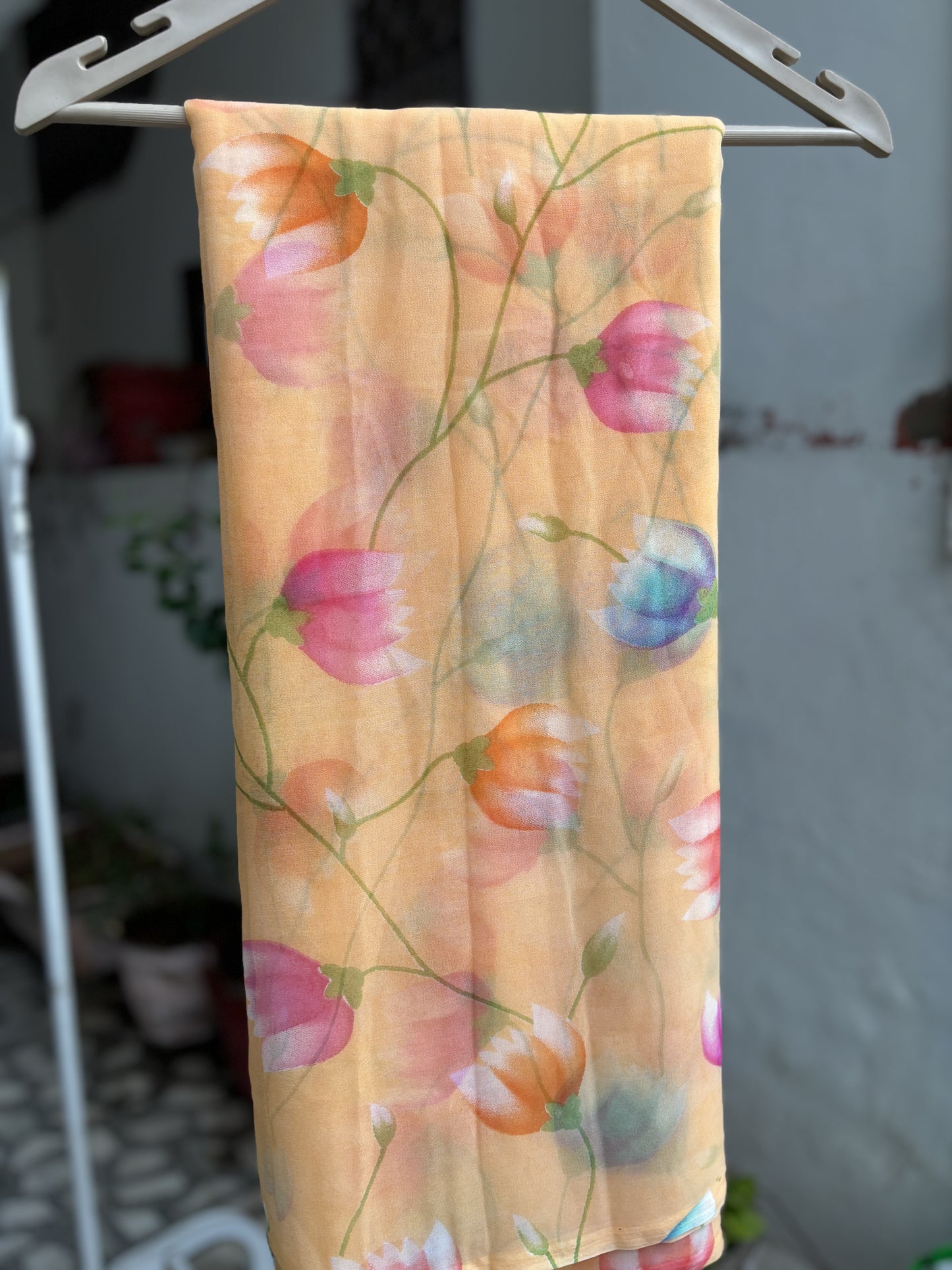Creamy Peach Tulip Flower Print