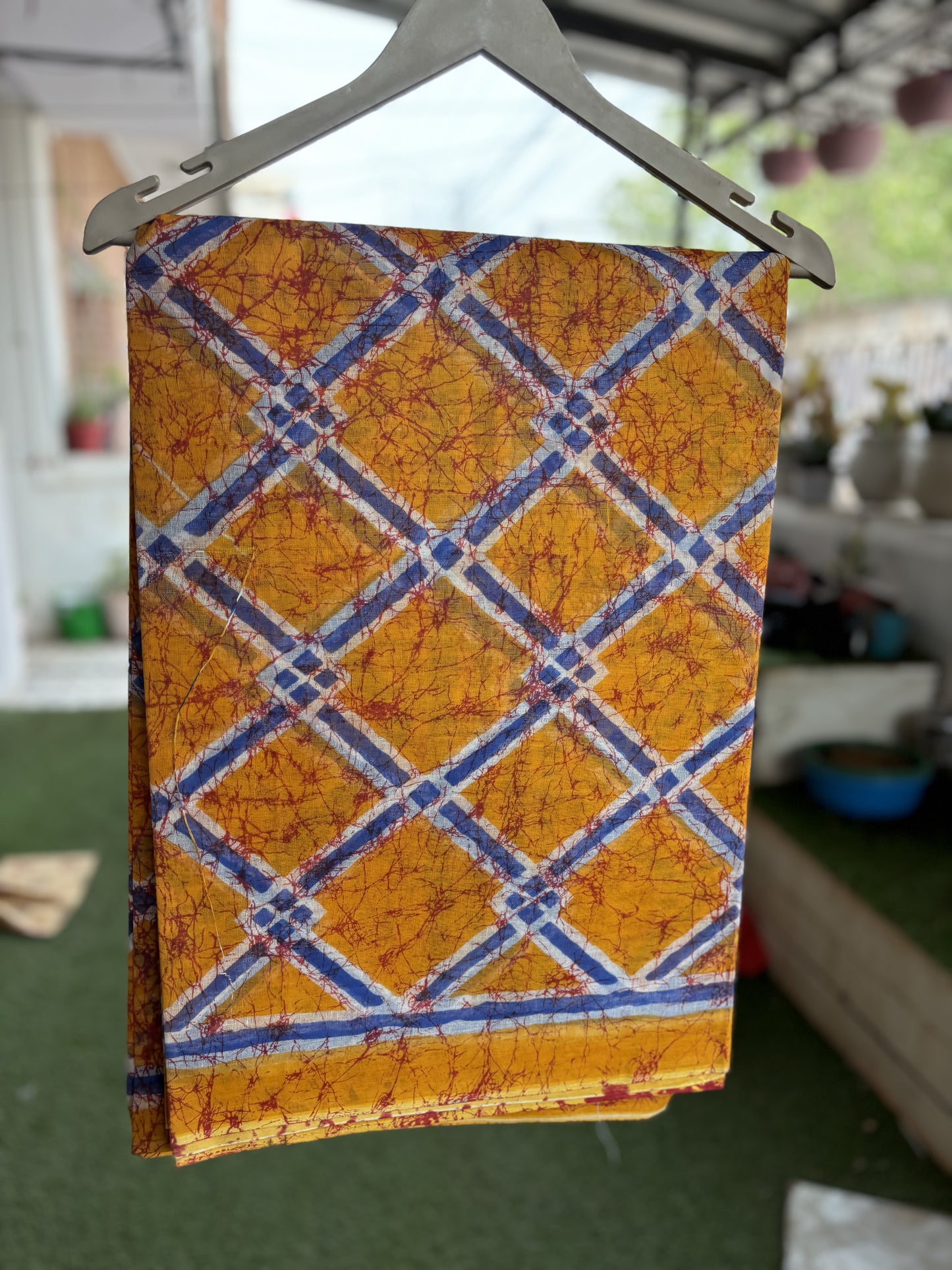 Mango yellow Cotton saree