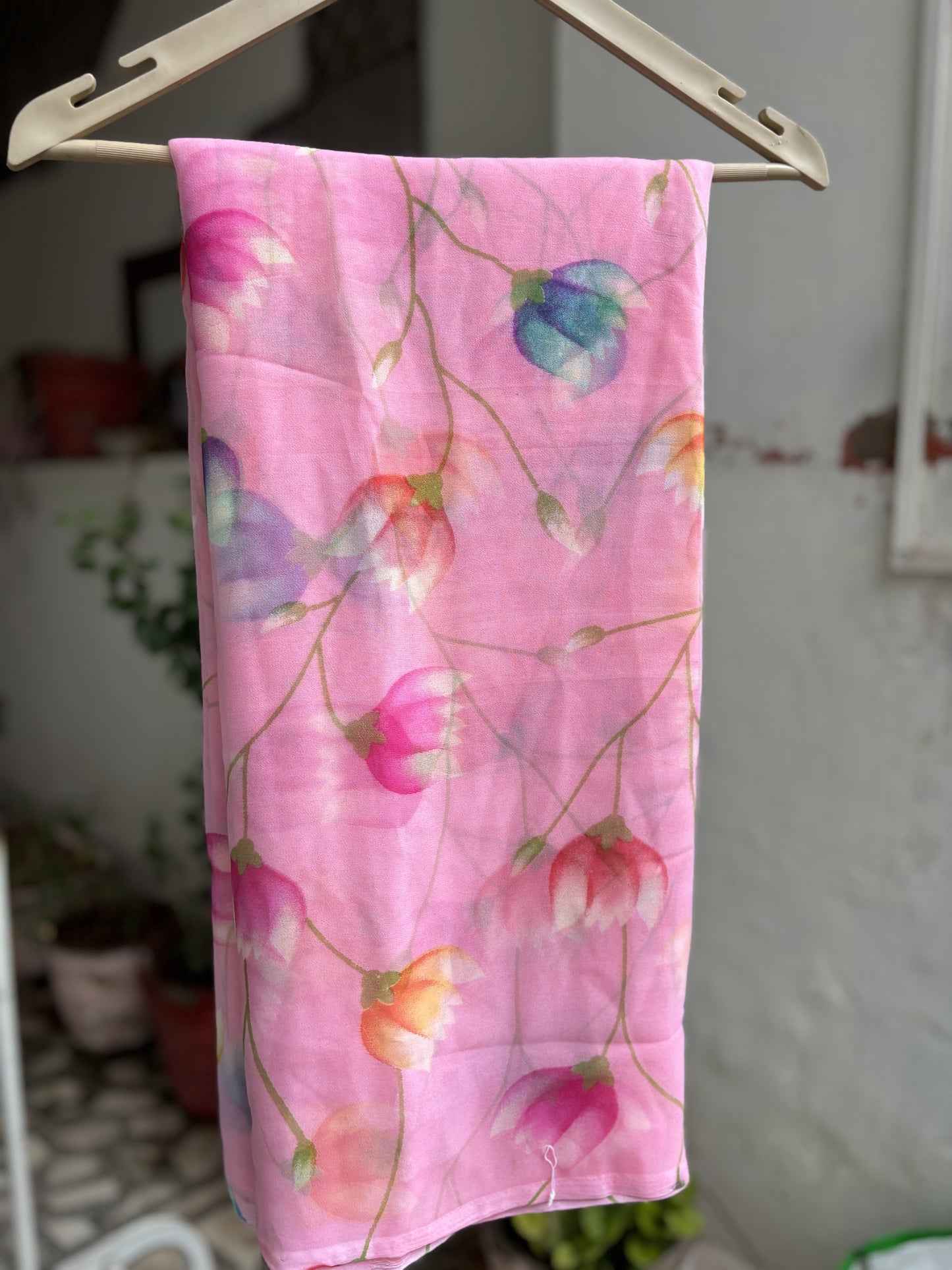 Baby pink Tulip Flower Print