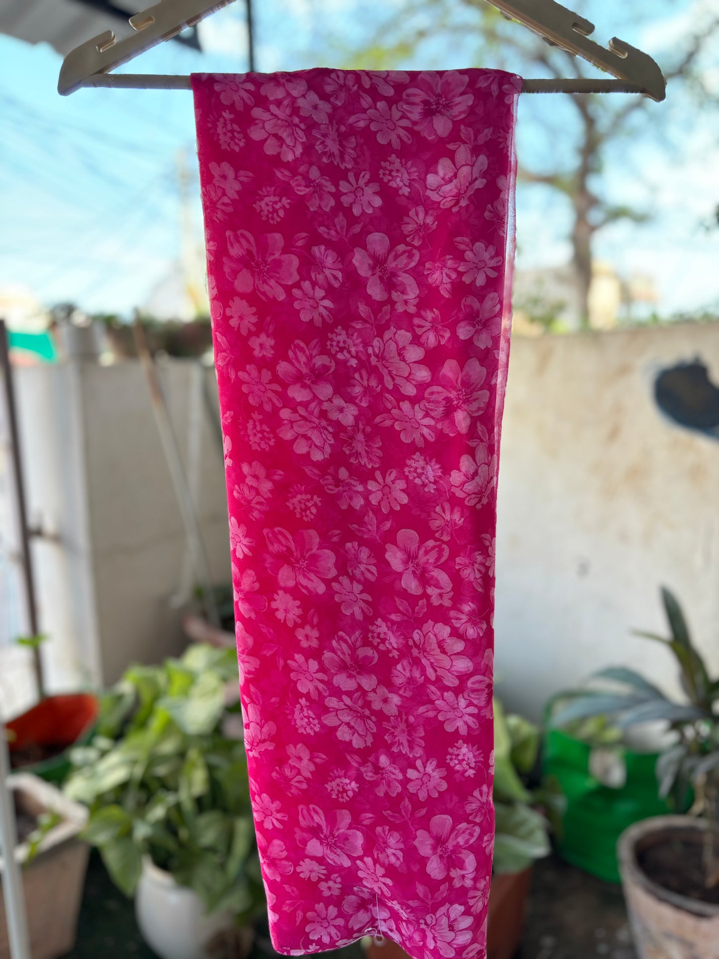 Hot Pink tiddly Flower Print