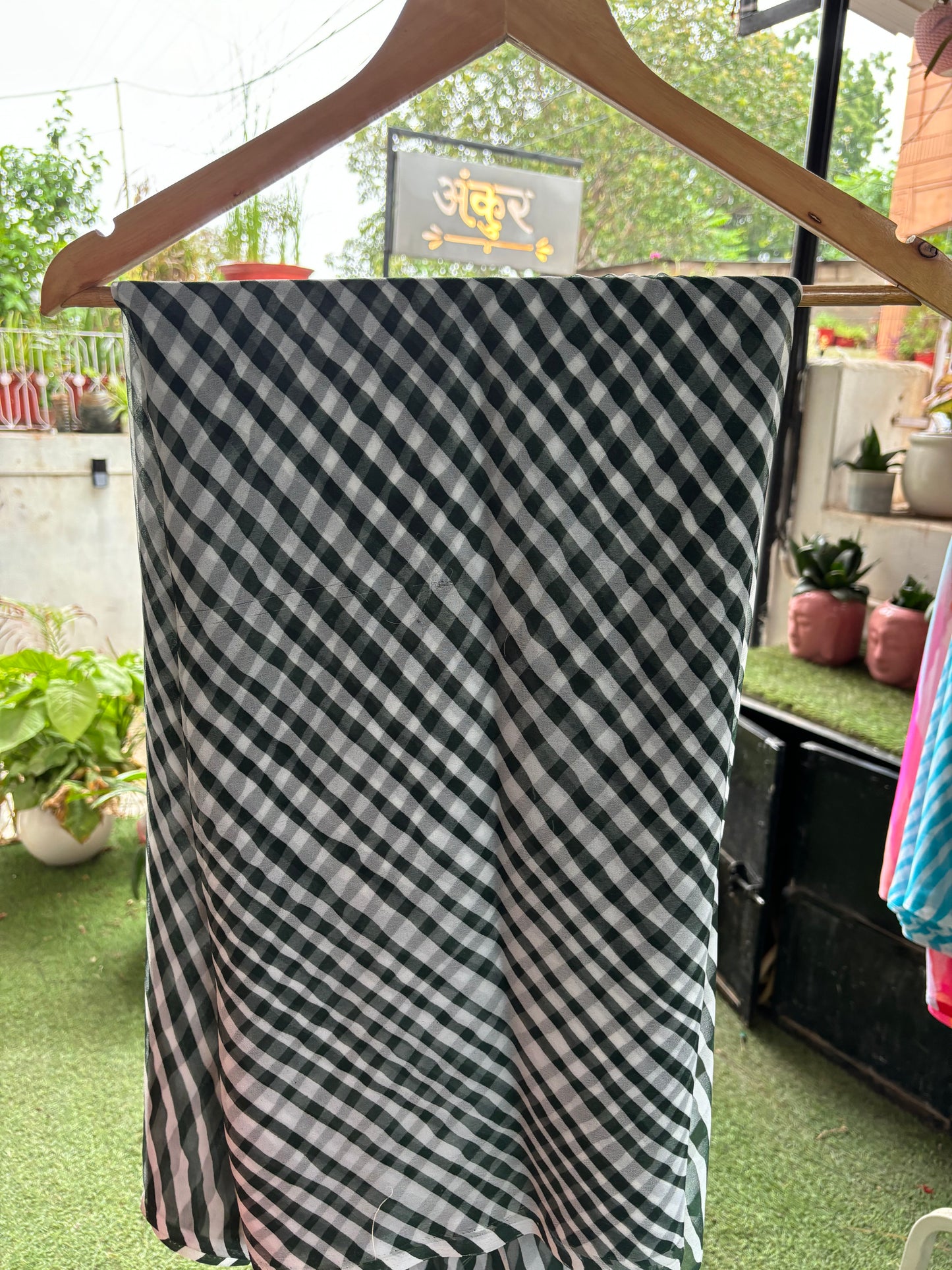 Dark Green Lehriya