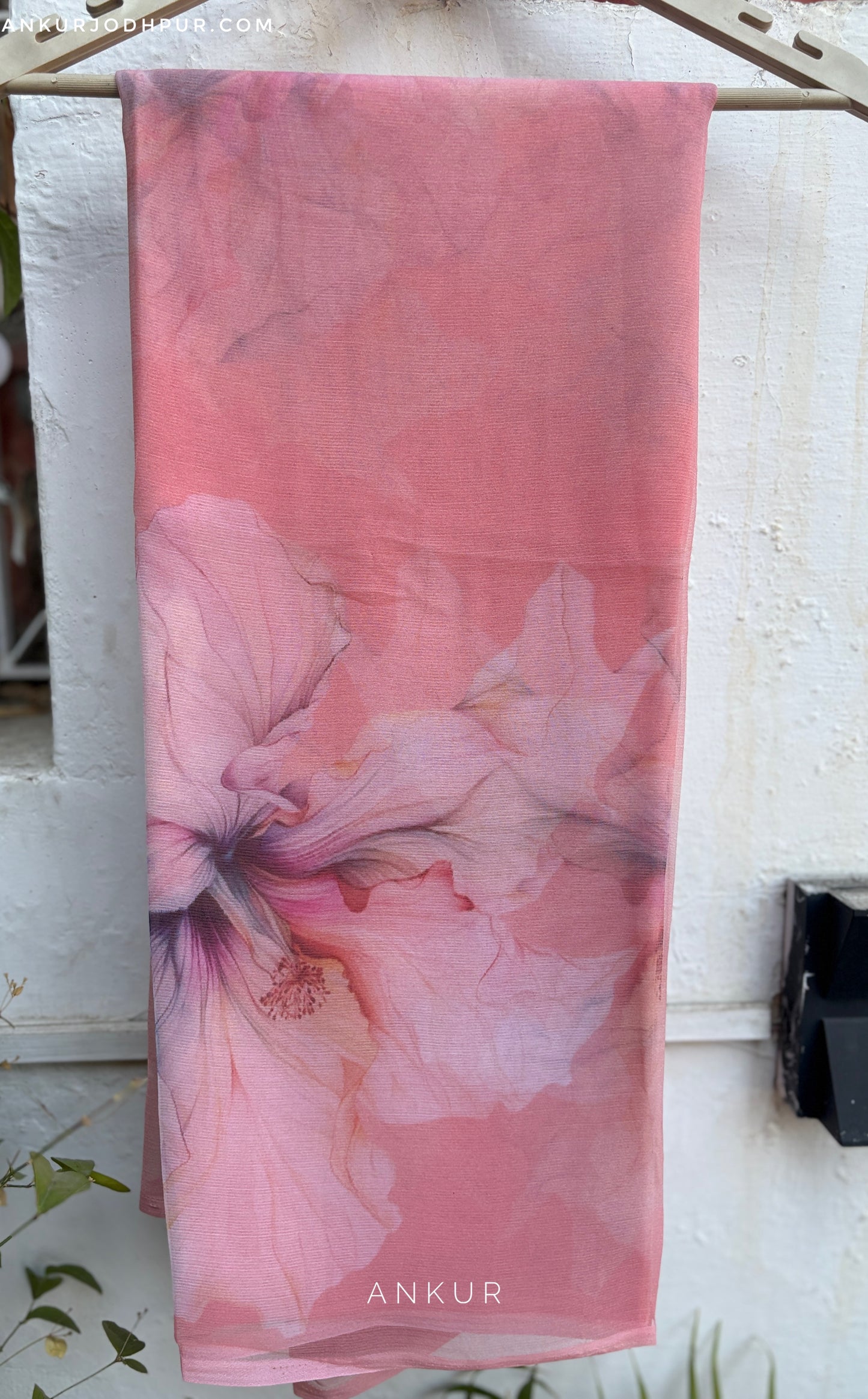 Peach Bloom Vintage Isha Chiffon