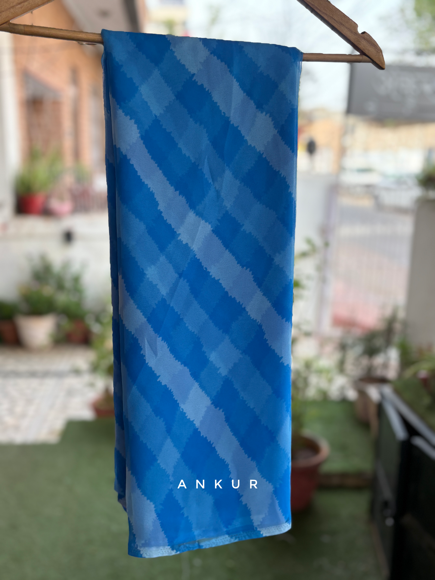 Aqua Blue Shade Lehriya