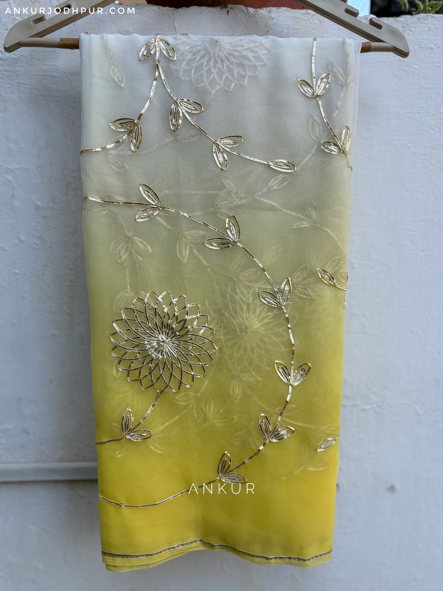 Sunehri Lemon in Jaal work Anvi