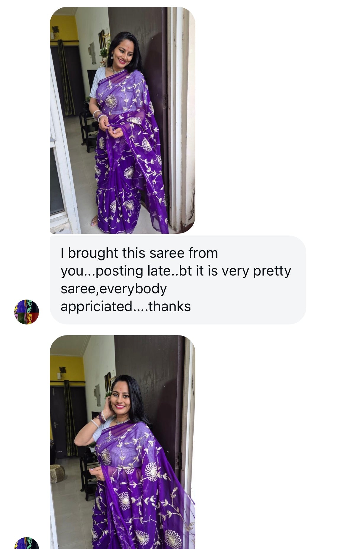 Purple in Jaal work Anvi
