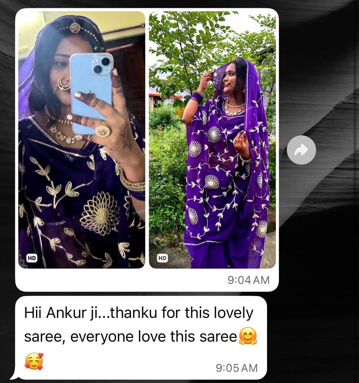 Purple in Jaal work Anvi