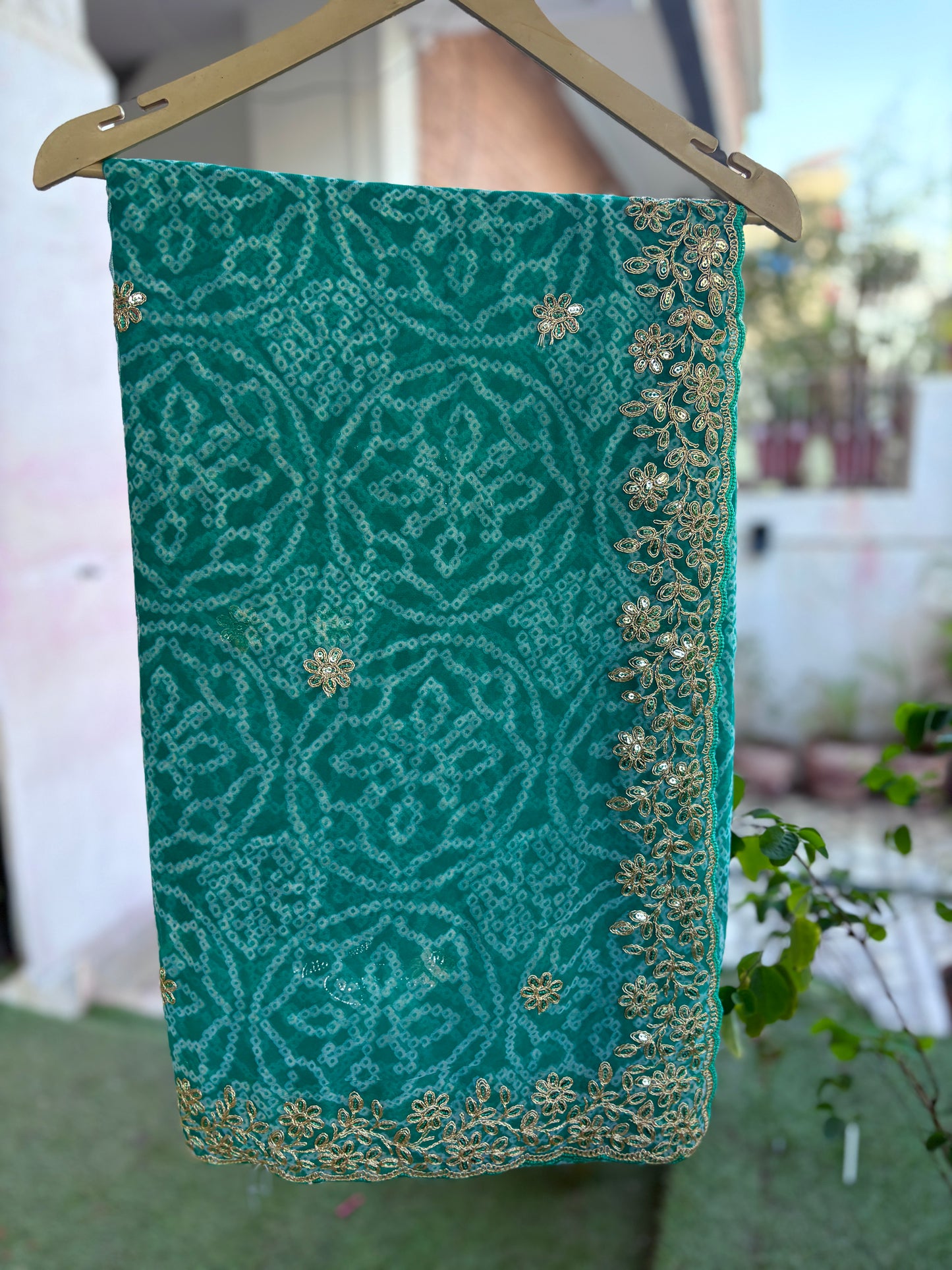 Ocean green Nagina Work