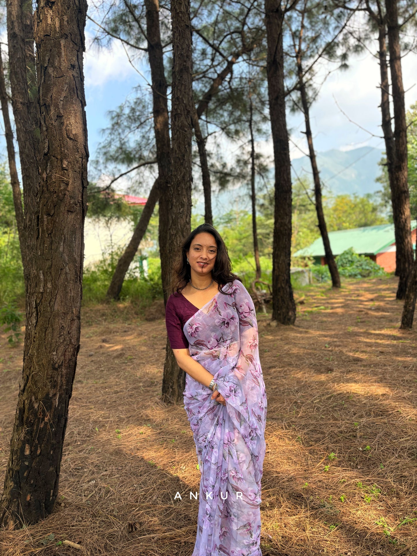 Purple Twilight Vintage Isha Chiffon