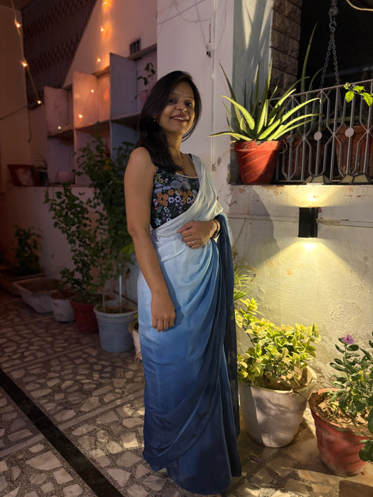 The Moon Light Shaded saree