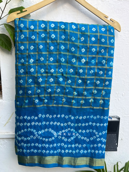 Neel Tara Silk Bandhani
